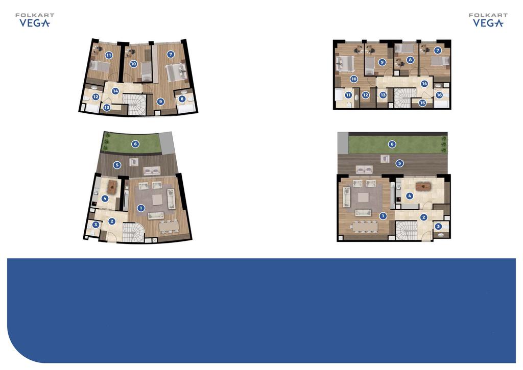 3+1 DUPLEX 1. Living Room:... 41.1 m 2 2. Entrance Hall:... 9.5 m 2 3. Toilet:... 2.6 m 2 4. Kitchen:... 10.5 m 2... 5. Terrace:... 20.7 m 2... 6. Garden:... 19.6 m 2... 7. Bedroom:... 17.