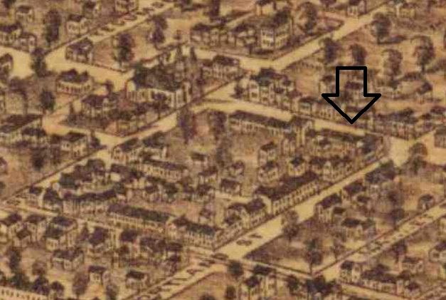 6. Gross's Bird's Eye View of Toronto, 1876: showing the original frame buildings along