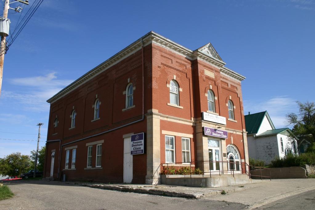 Cook Street The impressive BOISSEVAIN TOWN HALL is a well-maintained example of a community venture conceived and realized as a growing town set its course for the future in rural