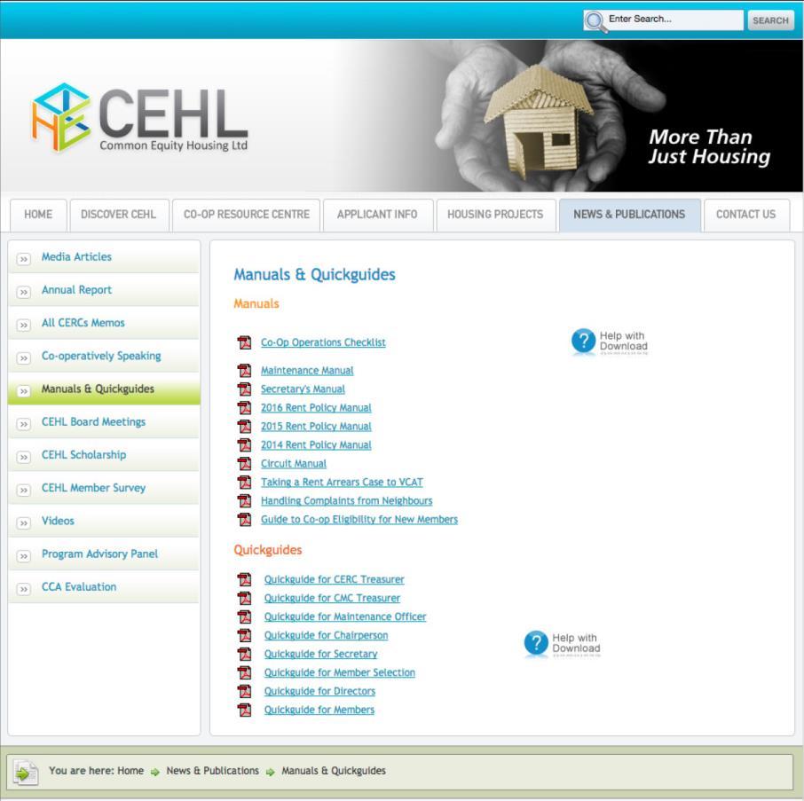 Read the Quickguide for Members on the News and Publications tab on CEHL s website: www.cehl.com.