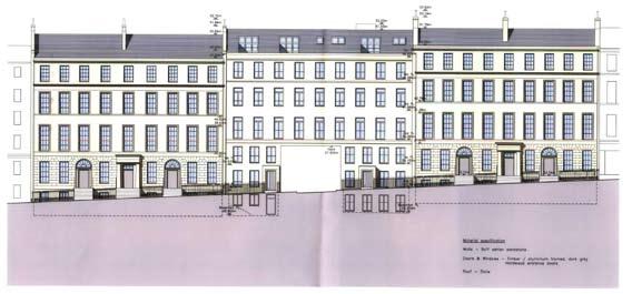 New tenement block, incorporating 16 flats and a commercial