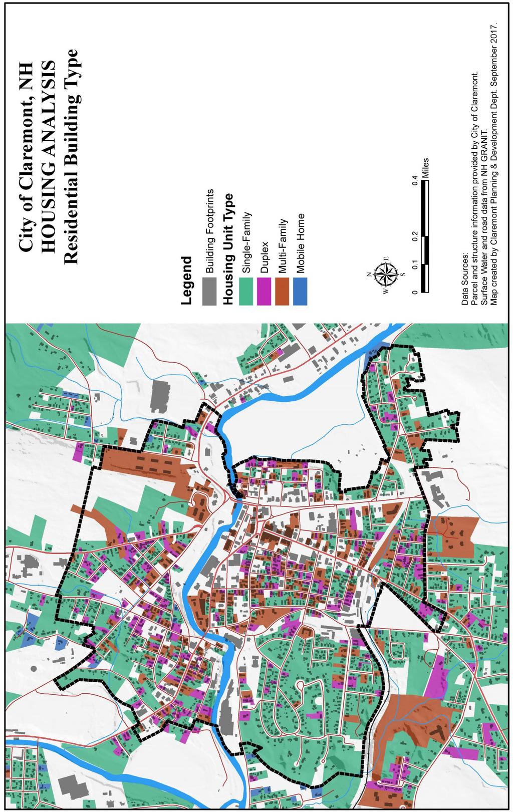 Map 2: Detail of Residential Properties by Housing