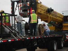 A Grubb 40 ton Hydraulic truck crane out