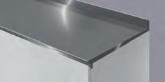60 Steel with shaped with integr. upstand h. 60 h. 30 Steel with square -cornered with integr.