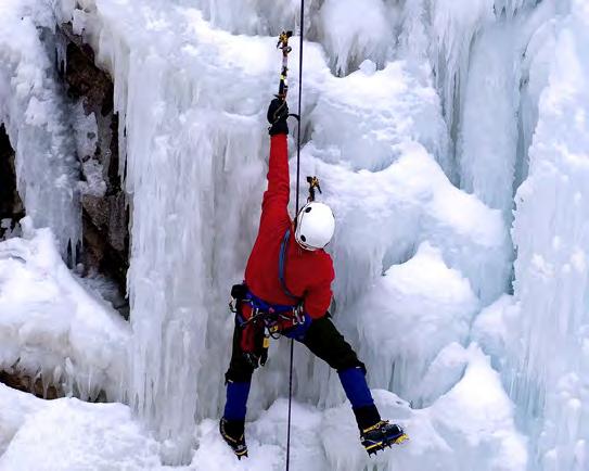 People come to Ouray for ice-climbing and for the natural hot springs.