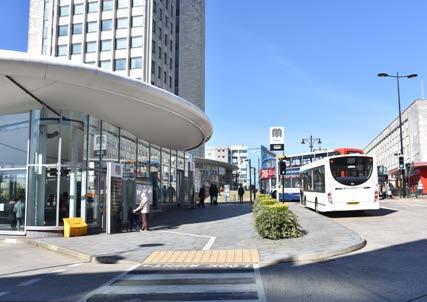 Bus Interchange provides a transport hub at the heart of the town centre with frequent bus services across the borough, including express bus services every 10 minutes into Manchester City Centre.