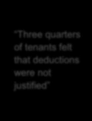 68% of tenancies ending have led to a dispute being raised with the tenancy deposit protection schemes suggest that either tenants do not know that the schemes can resolve disputes or that landlords