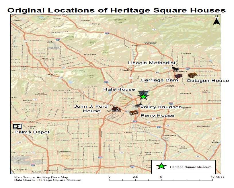 The Findings The assumption I was working off of was that the houses at Heritage Square were from different parts of Los Angeles and from different eras.
