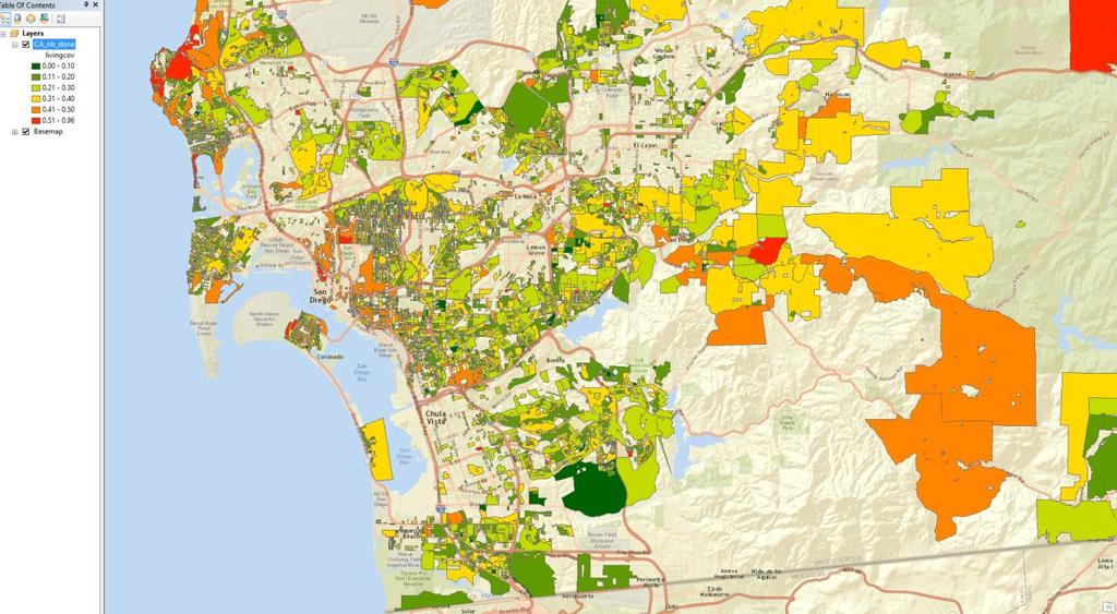 Exhibit 13: San Diego Percentage Variation of Size by Neighborhood Exhibit 14: San Diego Average Loan to