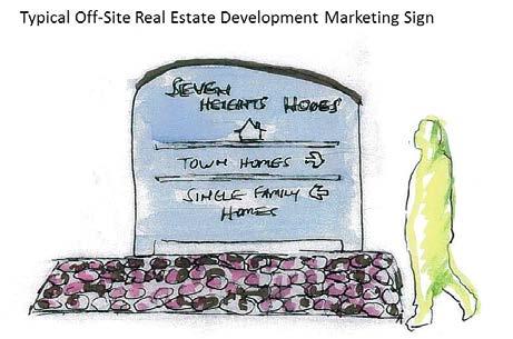 Page 16 building or a mixed use development; for the last commercial or industrial unit or building) Typical Off-Site Real Estate Development Marketing Signs (h) Development Identification Signs
