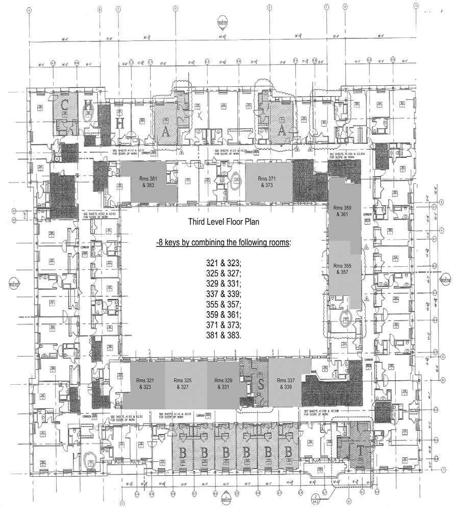 Sacramento Street Figure III-26 Possible Room Consolidation Plan (Level 3 of Original 1906 Hotel) - Typical Mason Street