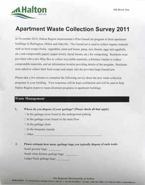 Apartment Resident Survey Summer 2011 38% response rate 70% of respondents using the GreenCart program 69% of respondents like the Kitchen