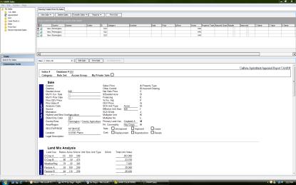 The upper right section is a sales grid or list of the sales in the selected folder; and the sale viewer is the lower right section.