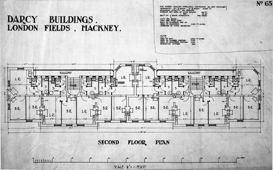Fig. 6: Darcy Buildings floor plan (LMA ref: LCC/AR/HS/03/059) Fig.