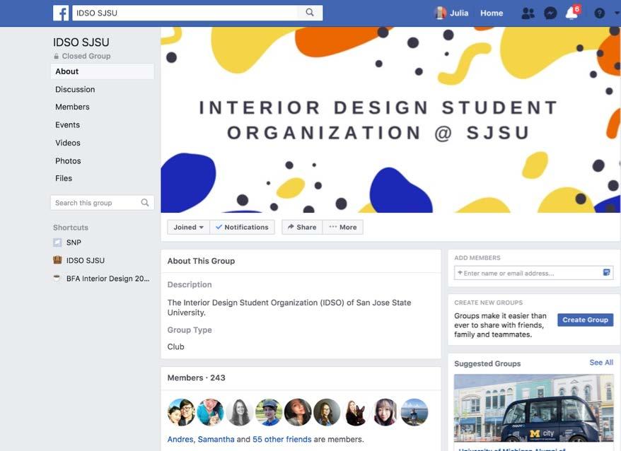 IDSO heavily utilizes social media to reach its members, often to inform students about upcoming IDSO and