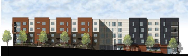 Jackson/Pettigrew Street Development Willard Street Elevation Key features include: Balconies and first-floor private terrace