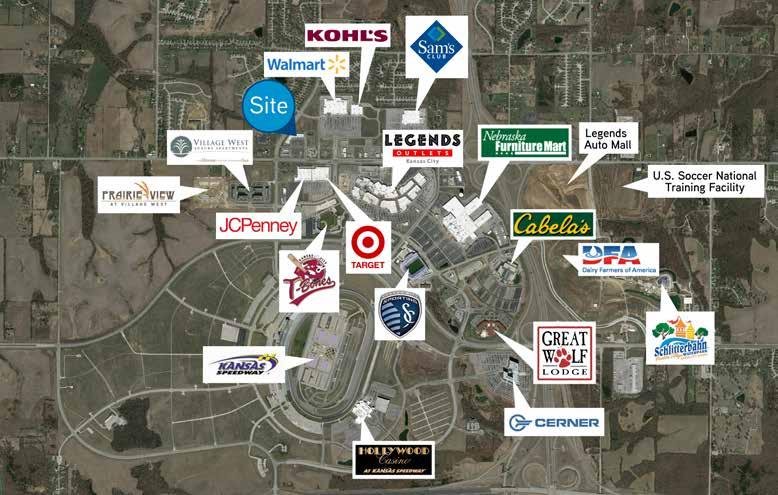 HIGH GROWTH LOCATION The area surrounding the Property is a destination location featuring the Legends Outlets, Kansas Speedway, Children s Mercy Park, CommunityAmerica Ballpark, Nebraska Furniture