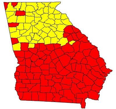 LISTING COVERAGE MAP 52 GEORGIA COUNTIES 7 NORTH