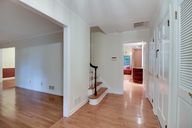 Gleaming hardwood floors are found throughout the first floor.