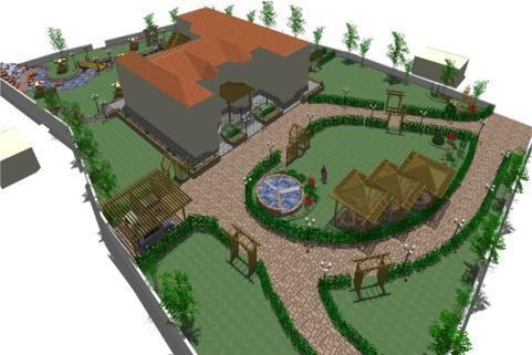 Design of a landscape for VIP villa