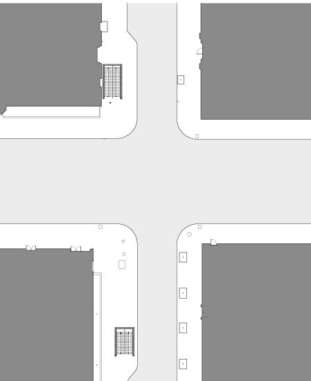 69TH STREET ENTRANCE STUDY - ALTERNATIVE E1 SE CORNER 9 Wide stair THOMAS Access to Imperial House drop off