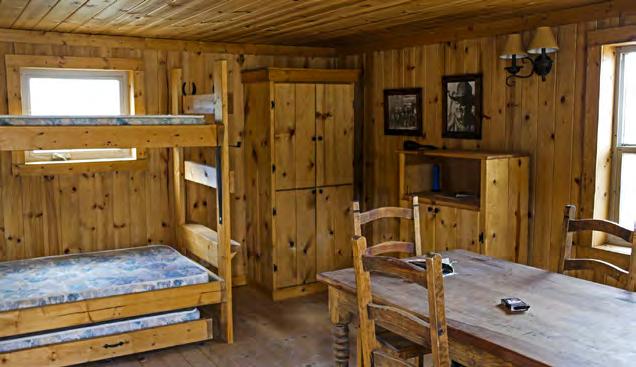SHOOTING CABIN This tidy cabin has bunk beds and a