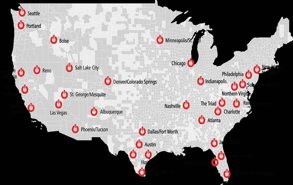 #1 residential data provider Largest US geographic footprint including 890 CBSAs 2,483 Counties