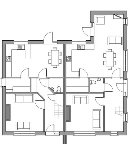 properties, with a unique ground floor layout and a generous sized garden.