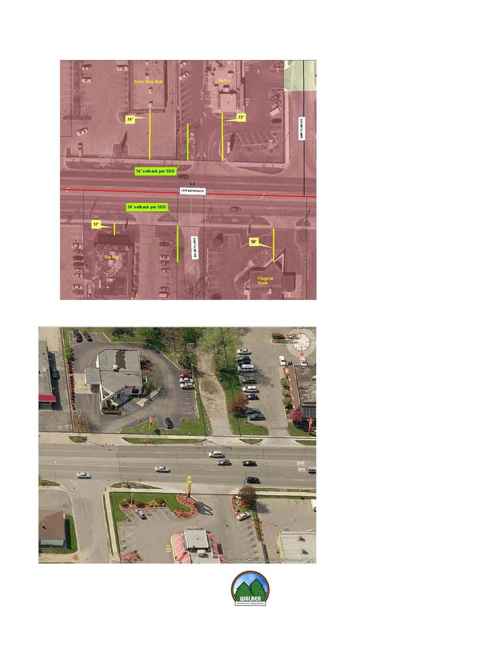 10 Map 7: Focus on McDonald s and Flagstar Bank sites. This area has developed under more recent highway commercial site planning. As such, these sites lack connectivity for pedestrians or vehicles.