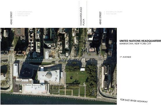 Although on American territory, the buildings and surrounding area are property of the United Nations and its members.