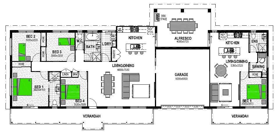 CEDAR 293 WITH HOME: 4 BED - 2 BATH - 2 CAR : 1 BED - 1 BATH COUNTRY FACADE CUSTOM DESIGN 24.