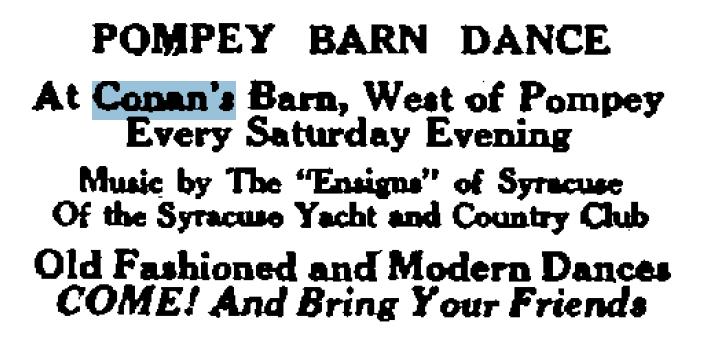 Barn Dance announcement - September 11, 1930 Jerry Conan s General