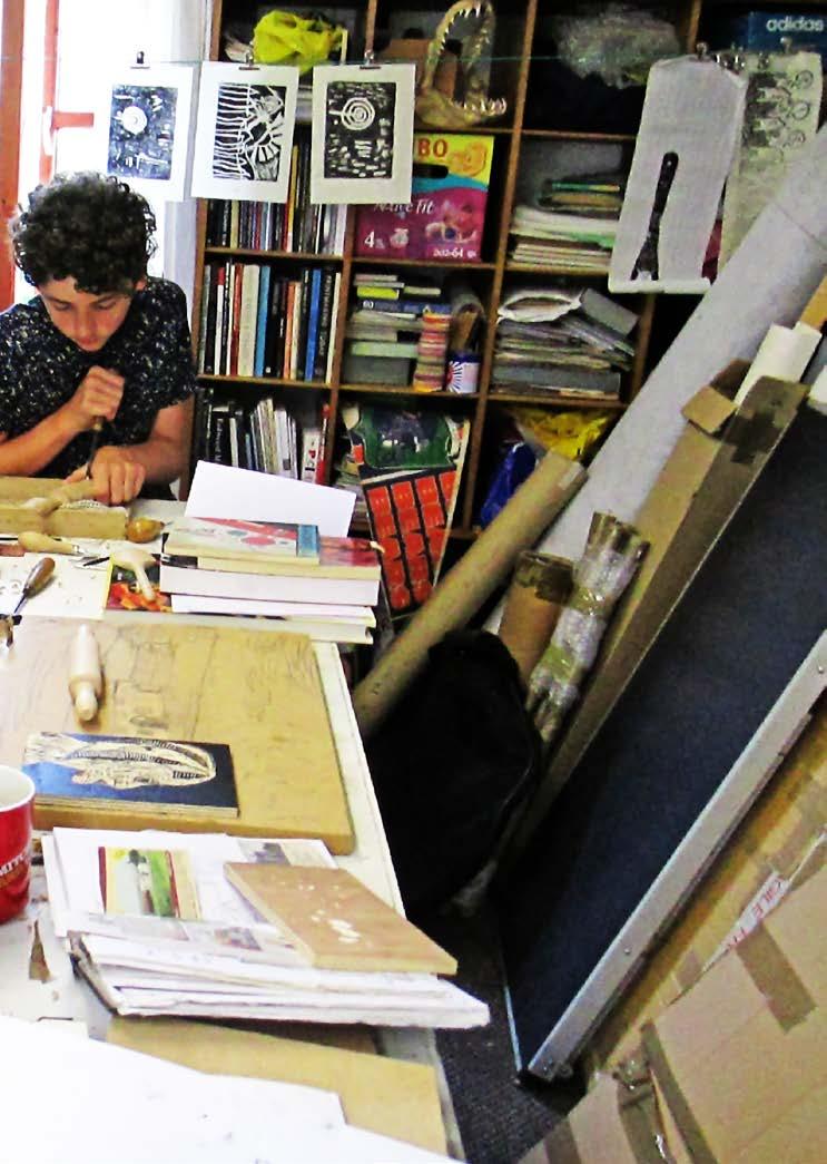 Studio session with printmaker Amy Sterly Sesiwn