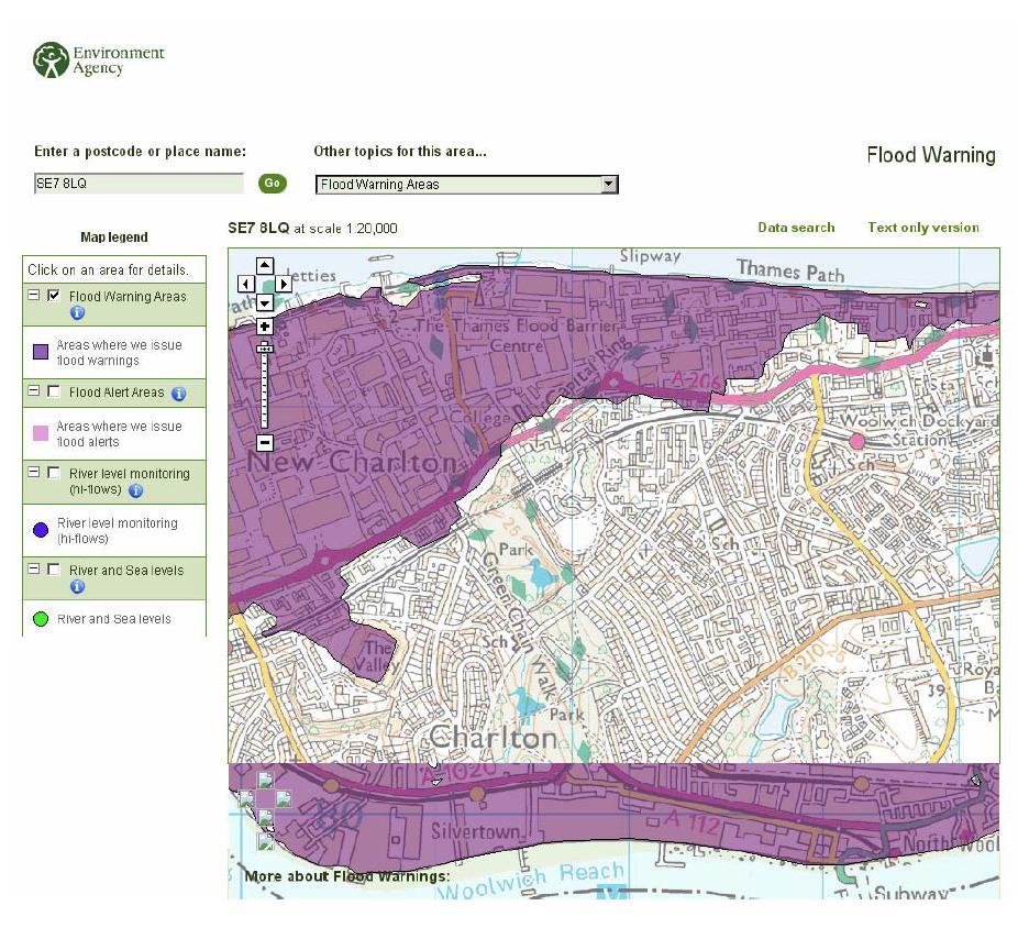 5.0 Environment Agency Flood Risk Assessment Flood Risk The flood warning map shows the site to be outside the risk area.