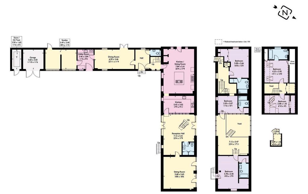 Reception Bedroom Bathroom Kitchen/Utility Storage Approximate Gross Internal Floor Area Main House = 298.