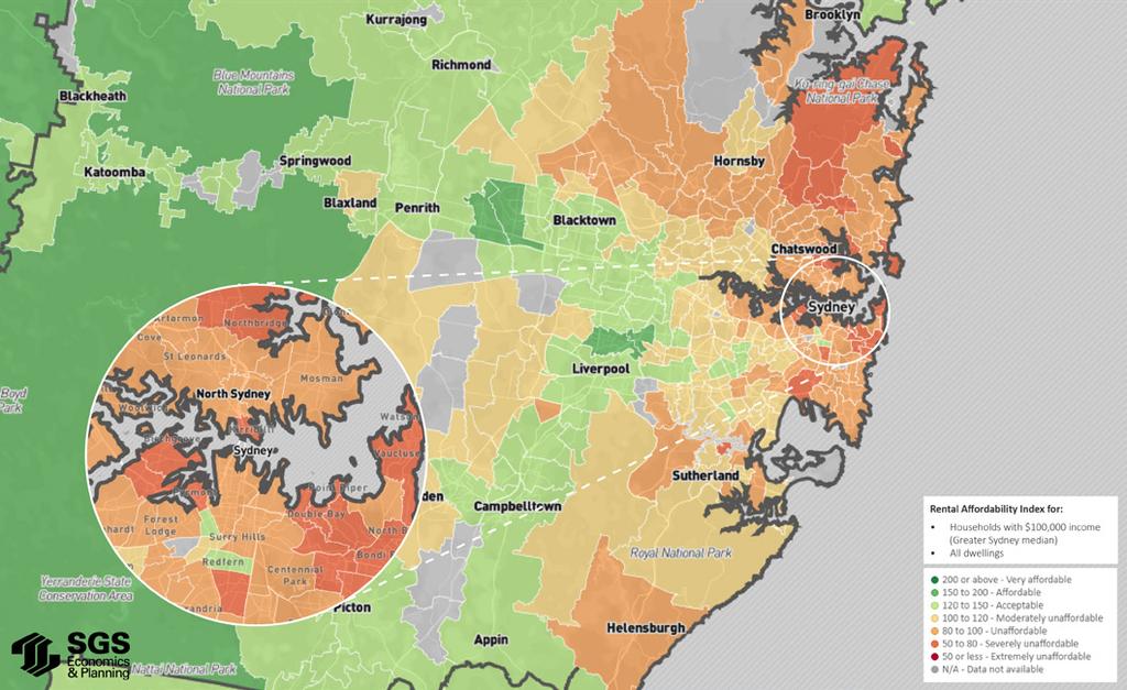 FIGURE 22. INNER AND MIDDLE SYDNEY, JUNE QUARTER, 2018 Source: SGS Economics and Planning, 2018 Visit http://www.