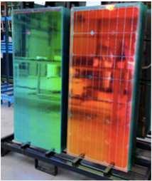 depending of color ACID TREATED GLASS
