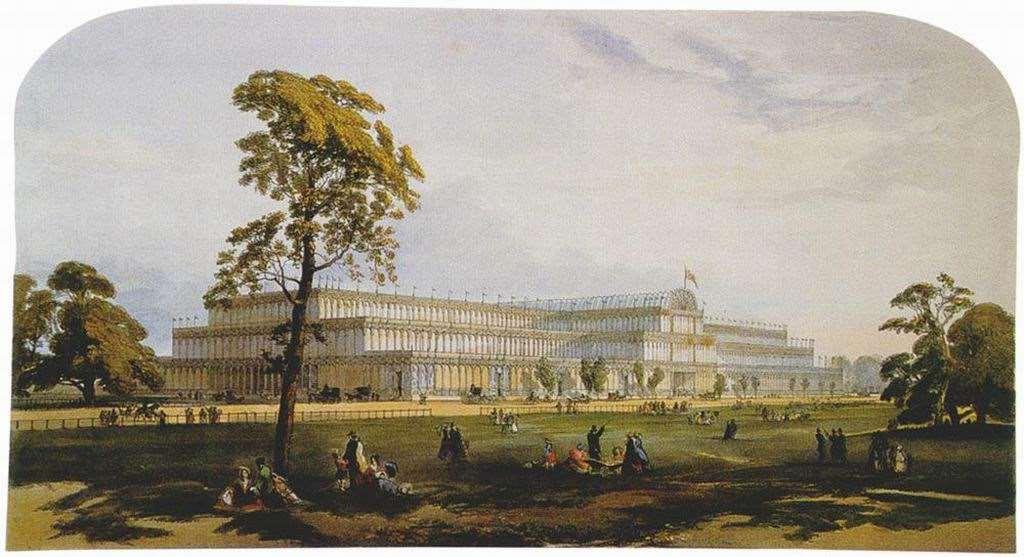 The main exhibition hall of the World Exhibition in London, Sir Joseph