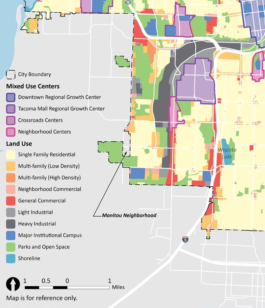 Fig. 4 Comprehensive Plan Future Land Use Map South Tacoma Neighborhood (Source: One Tacoma Comprehensive Plan, June 2018, Urban Form Element, Figure 2, page 2-6) (e) Comprehensive Plan Future Land
