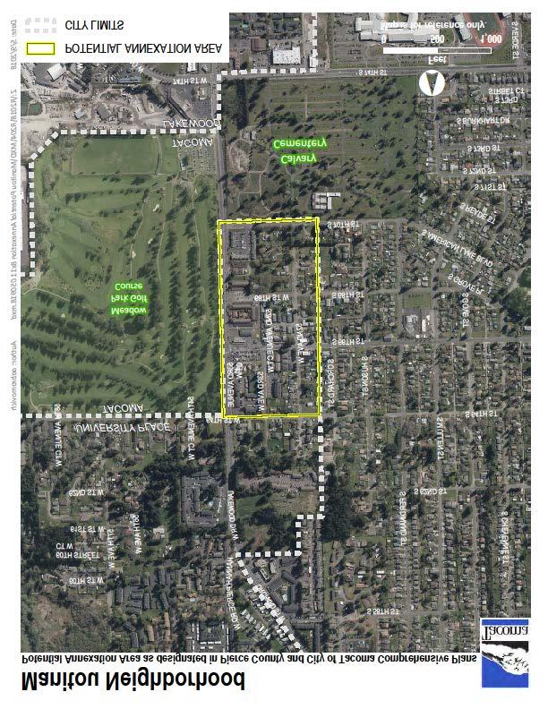 1. Area of Applicability The Manitou Neighborhood Annexation Area is located on the southwest corner of the City of Tacoma, bounded by 64 th St. W.