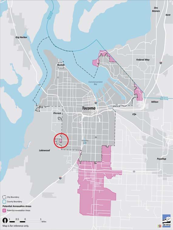 2. Background The Manitou Neighborhood Annexation Area is one of the City s Urban Growth Areas (UGAs), which is effectively the Potential Annexation Areas (PAAs), as designated in the One Tacoma