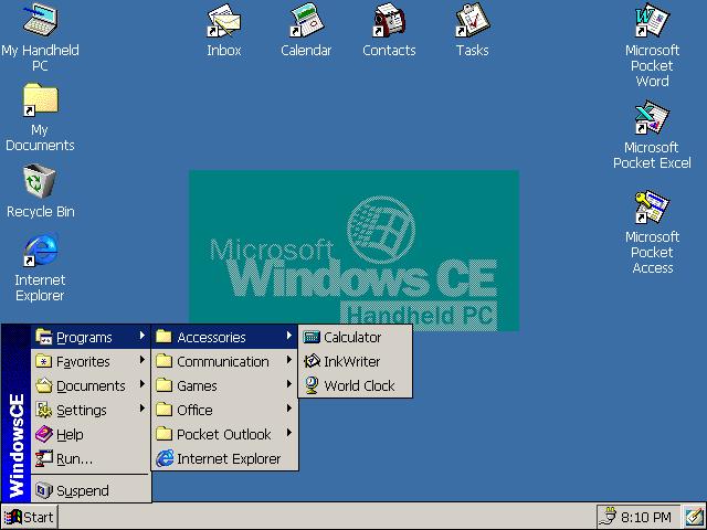 ақпараттық пейджерлар, мобильды телефондар, мультимедиялық және DVD құрылғылары Windows CE операциялық жүйесі ашық архитектурасы бар,