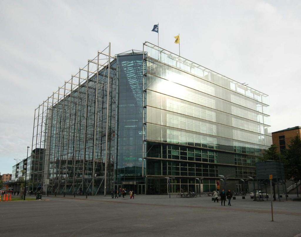 Contemporary Art) and the Music Centre It houses the editorial offices of Helsingin Sanomat,