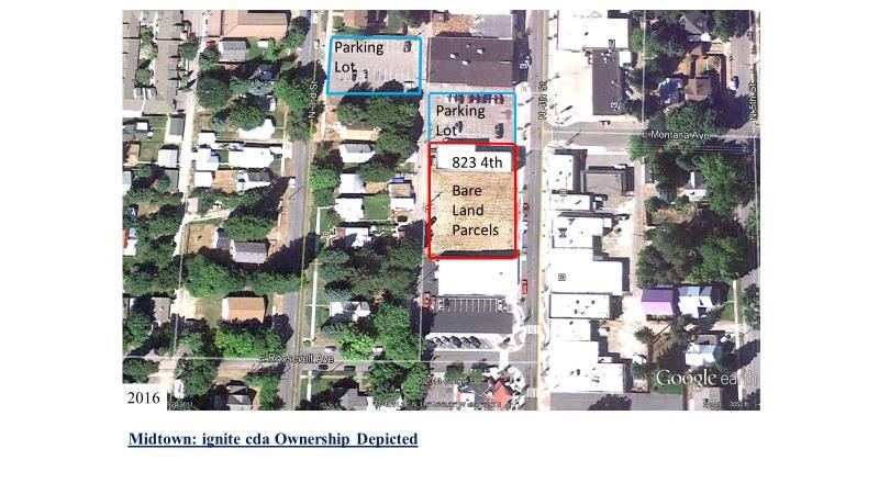 Ex. Director Berns discussed the potential divestiture of the Agency owned property in Midtown outlined in red in the graphic below: the Agency s 813-821 N.