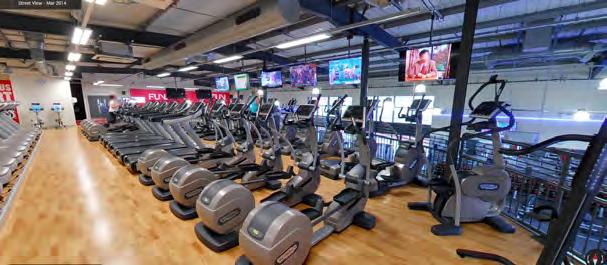 96 sq m) incorporating cardiovascular exercise and free weights areas, sauna, spin studio, café and free parking Situated on a prominent retail park off the A638, the principal westbound route from