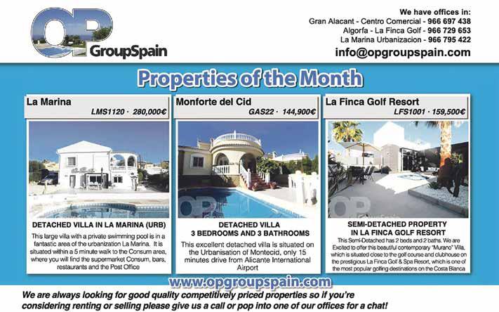 20 Residential Property Sales 14th December 2017-17th January 2018 Issue 14 The Costa Blanca Property & Business Guide Avda.