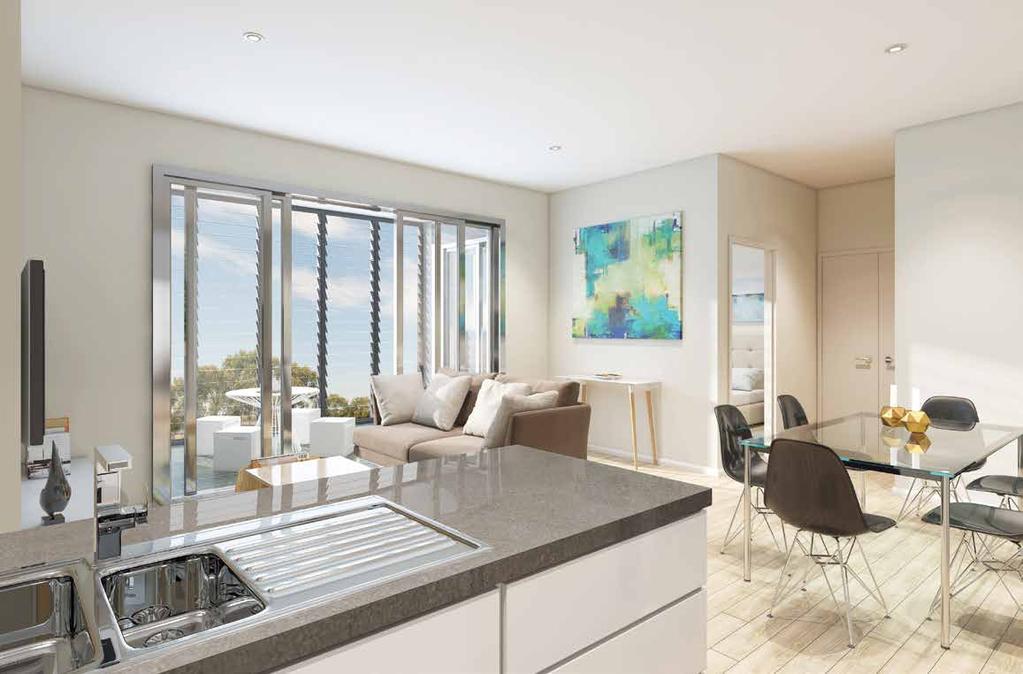 crisp, modern elegance Loft comprises a limited collection of residences, including oneand two-bedroom apartments, ideally positioned in the village of Homebush.