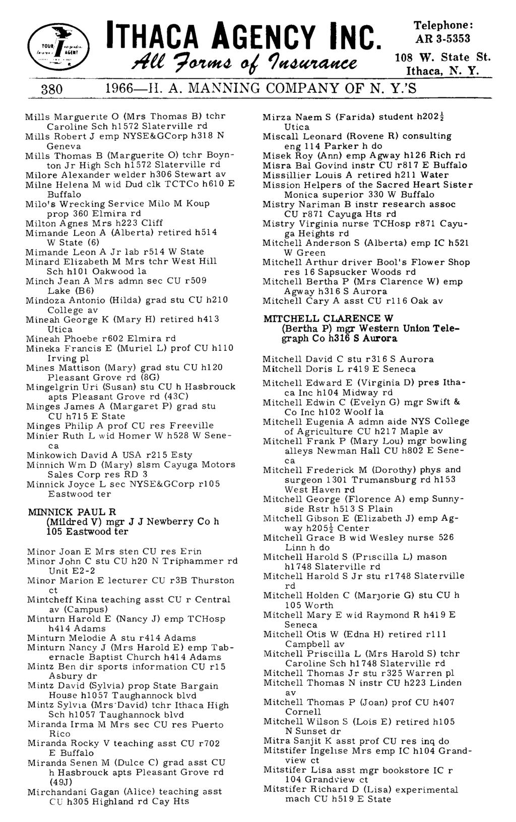 380 1966-11. A. MANNING COMPANY OF N. Y.