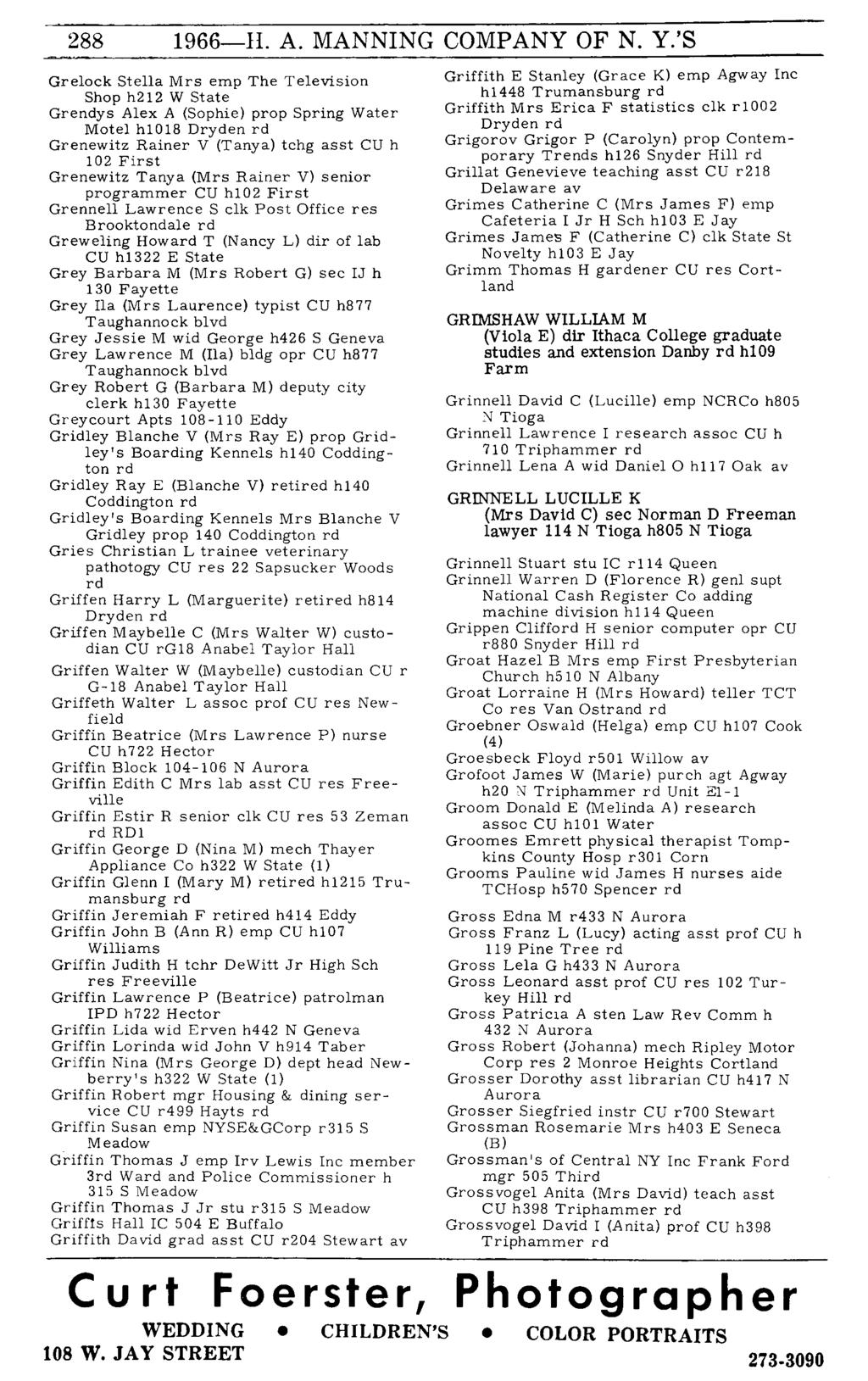 288 1966-H. A. MANNING COMPANY OF N. Y.