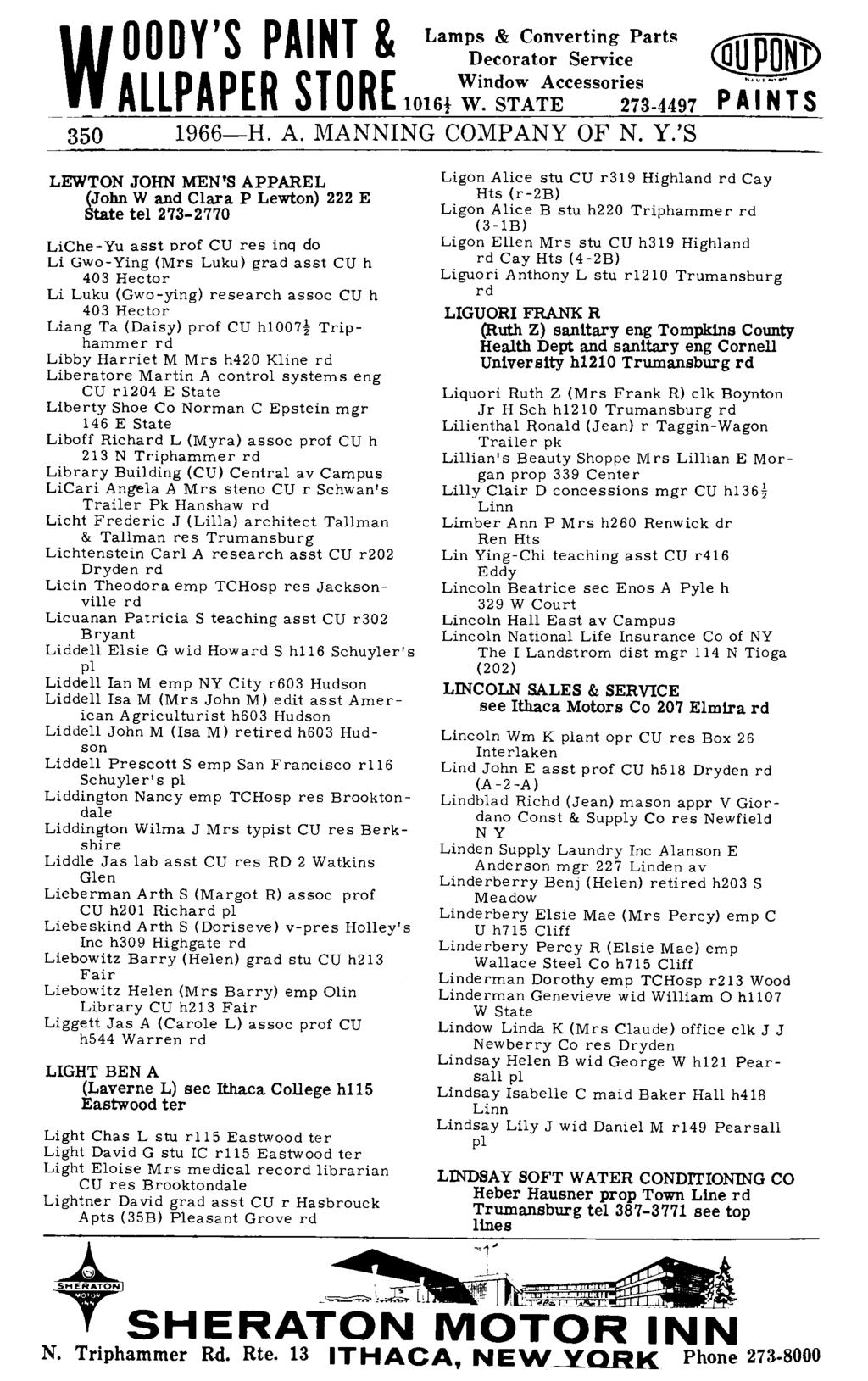 350 1966-H. A. MANNING COMPANY OF N. Y.